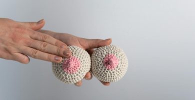 white and pink egg ornament